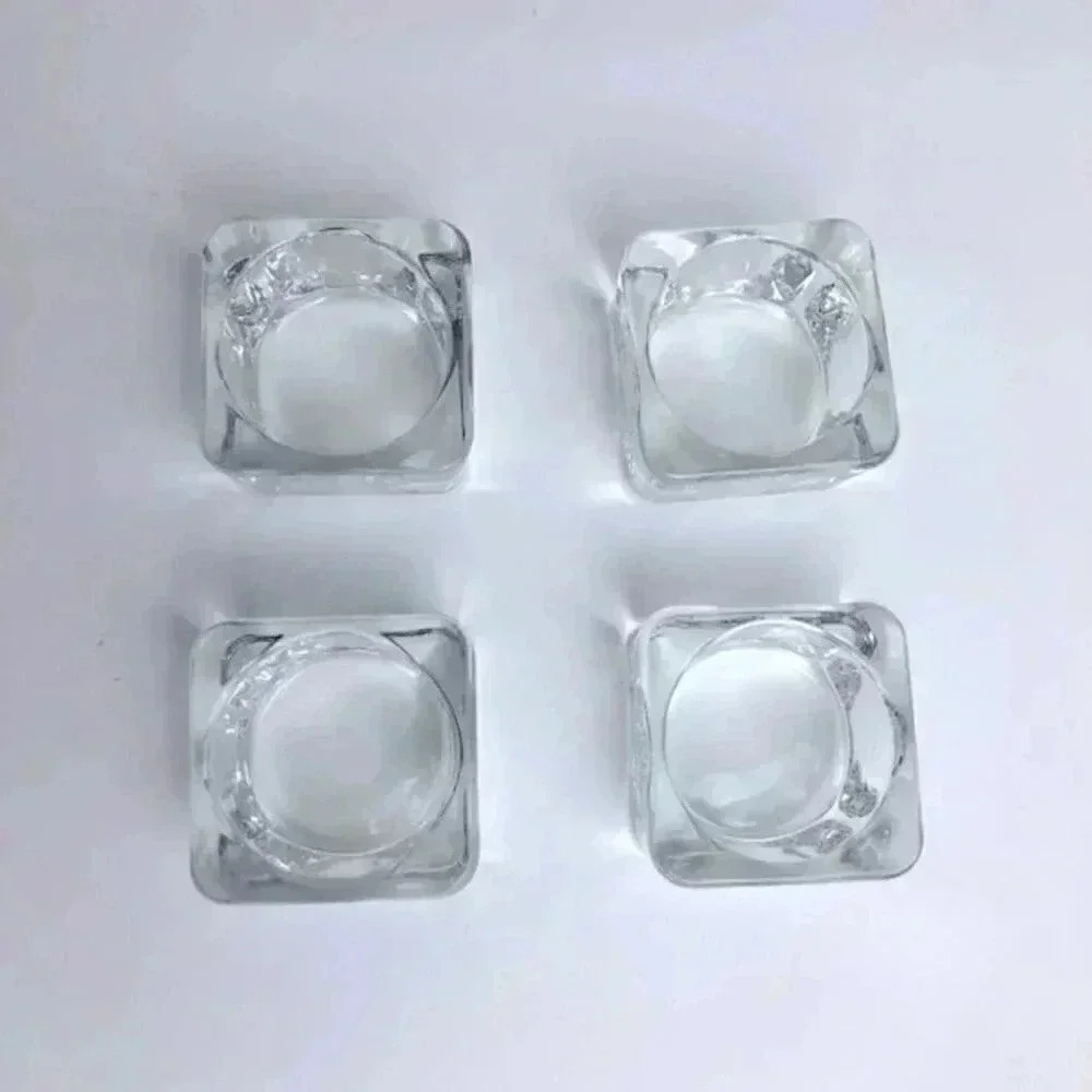 Set of 4 Tea Light Candle Holder Wedding Party Table Home Decorative Gla…
